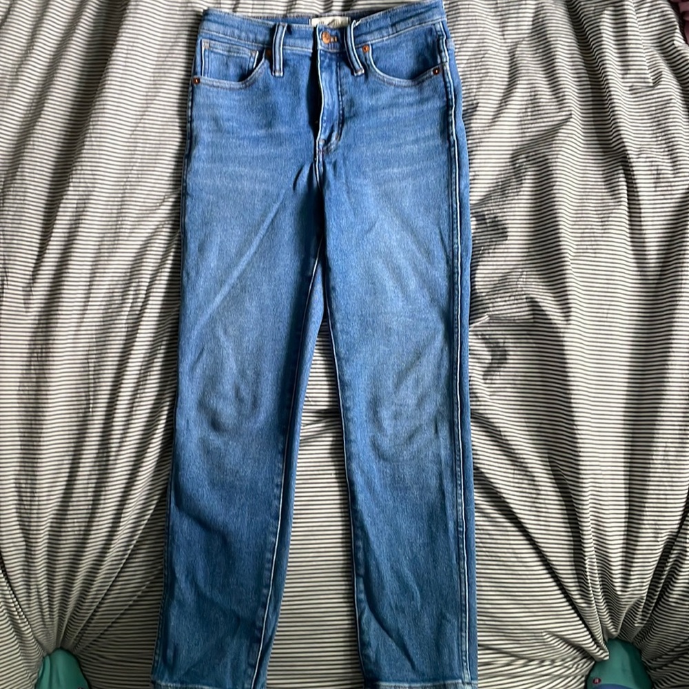 Madewell stovepipe cropped denim jeans